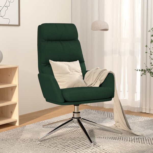 Scaun de relaxare, verde închis, material textil