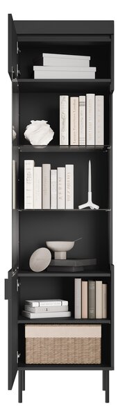 Vitrină Sentia 1D 50 cm pentru camera de zi - negru / negru