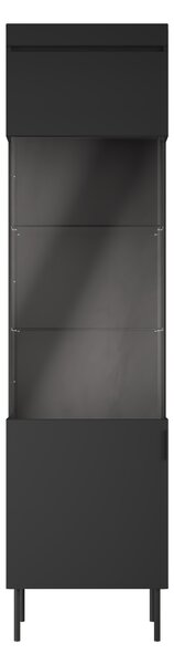 Vitrină Sentia 1D 50 cm pentru camera de zi - negru / negru
