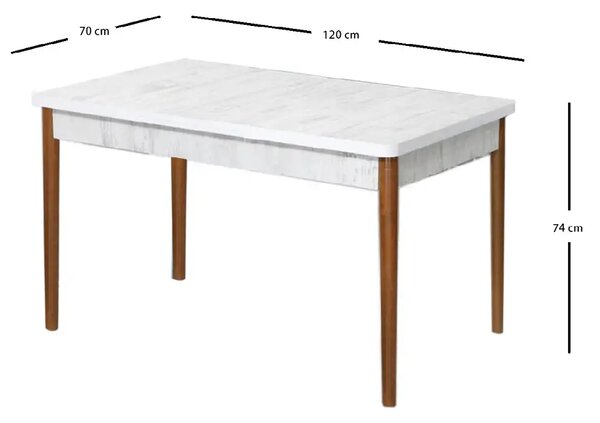 Masa bucatarie Brigitte, culoare negru, 120 cm