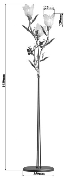 Lampadar EDEN 3xE14/40W/230V sticlă Murano