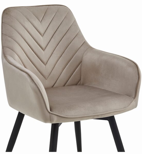 Scaun de masa rotativ NANA360 VELVET, bej
