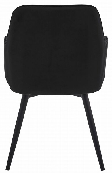 Scaun de masa rotativ NANA360 VELVET, negru