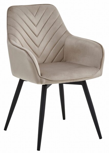 Scaun de masa rotativ NANA360 VELVET, bej