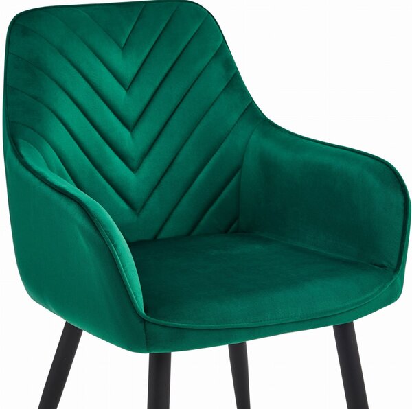 Scaun de masa NANA VELVET, verde inchis