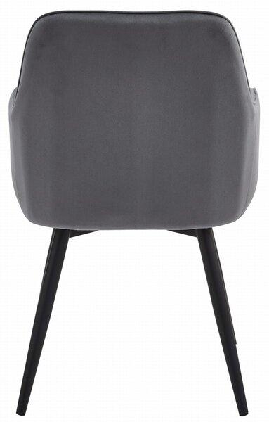 Scaun de masa rotativ NANA360 VELVET, gri inchis