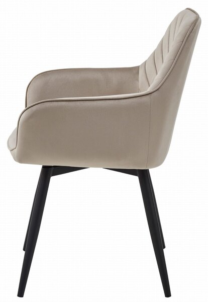 Scaun de masa rotativ NANA360 VELVET, bej