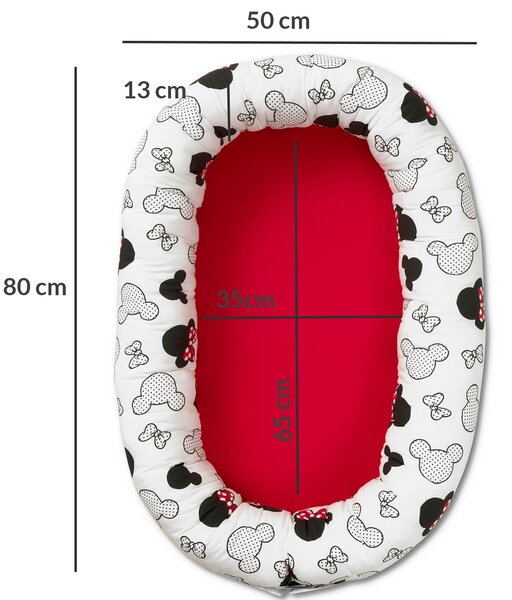 Baby nest multifunctional cu husa detasabila Kidizi Minnie 95x50 cm