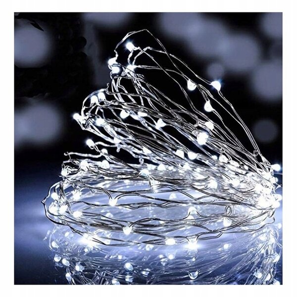 Lant luminos de Craciun 50 LED-uri, alb rece