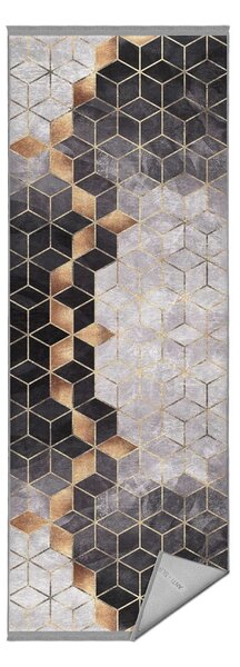 Covor gri-auriu de tip traversă 80x200 cm – Mila Home