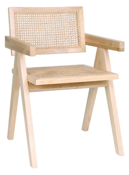 Scaun din lemn Stella Light, ratan