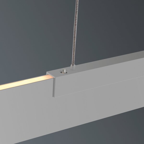 BOPP Lampă suspendată LED Bopp Nano 2.0, lungime 140 cm, culoare aluminiu, reglabil, Metalic, Camera de zi / sufragerie, Aluminiu, Modern