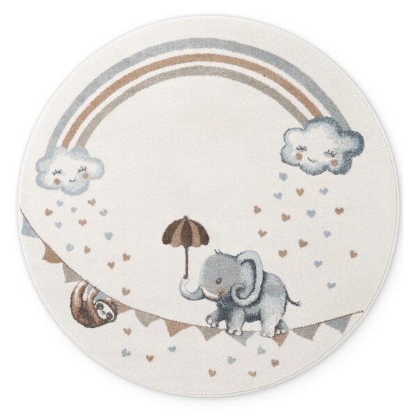 Covor pentru copii crem ø160 cm Walk like an Elephant Rainbow – Villeroy&Boch