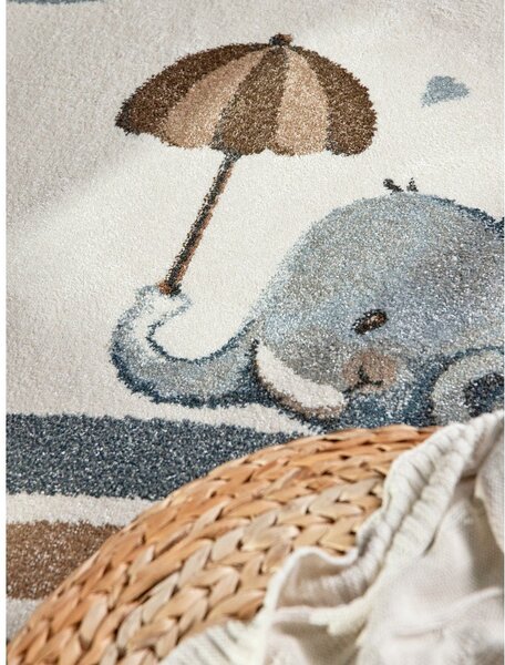 Covor pentru copii crem 160x230 cm Walk like an Elephant Rainy Party – Villeroy&Boch