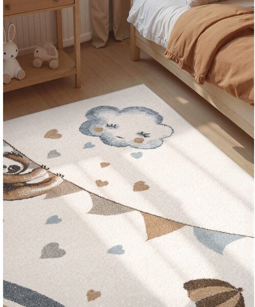 Covor pentru copii crem 160x230 cm Walk like an Elephant Rainy Party – Villeroy&Boch