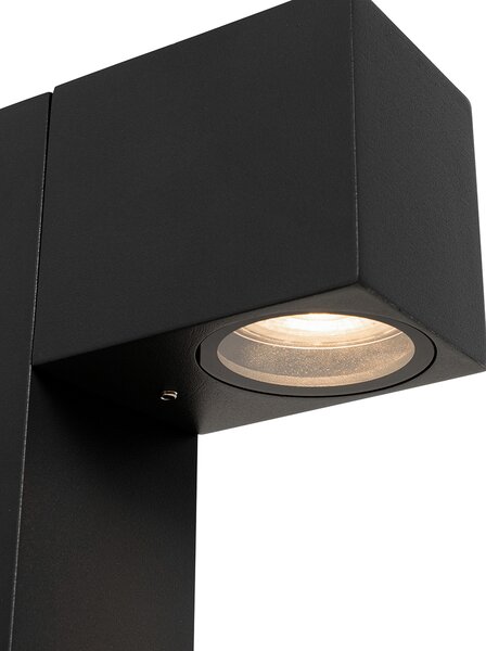 Lampă de exterior industrială cu picior neagră 80 cm IP44 - Baleno