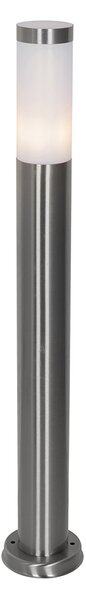 Lampă de stâlp exterioară modernă din oțel cu opalin 80 cm IP44 - Rox