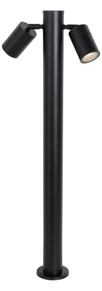 Lampă de exterior cu statie neagră, 80 cm IP44 reglabilă cu 2 lumini - Duo