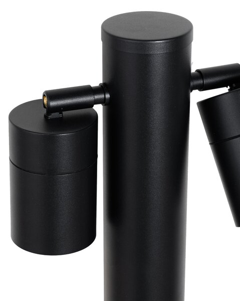 Lampă de exterior cu statie neagră, 80 cm IP44 reglabilă cu 2 lumini - Duo