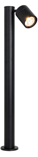 Lampă de exterior cu picior neagră 80 cm AR70 reglabilă IP44 - Solo