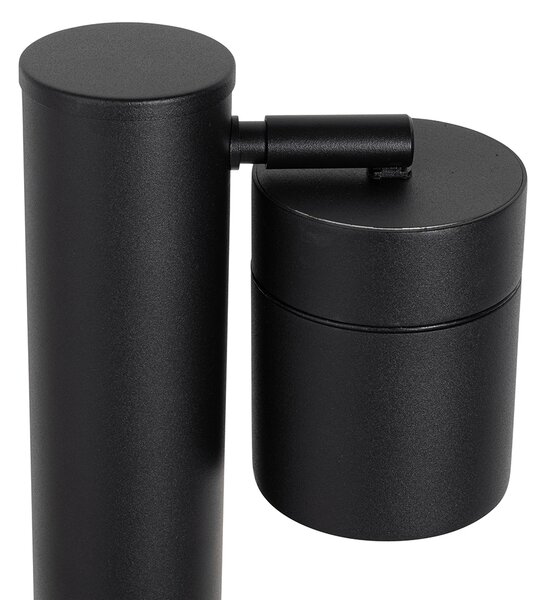 Lampă de exterior cu picior neagră 80 cm AR70 reglabilă IP44 - Solo