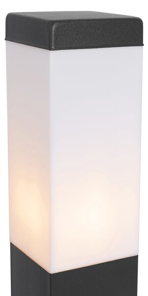 Lampă de exterior gri închis 80 cm cu soclu IP44 - Malios