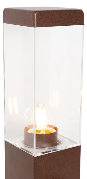 Lampă de exterior maro ruginiu 45 cm cu priză IP44 - Malios
