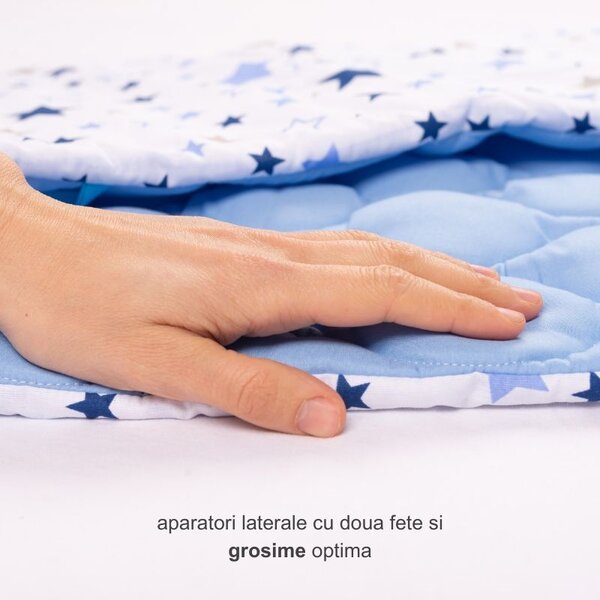 Set 2 aparatori matlasate patut 120x60 cm Kidizi Milky Way Deluxe, inaltime 35 cm