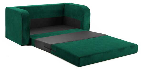 Canapea Extensibilă 2 locuri LETO, cu saltea pliabilă, 160 x 77 x 83 cm, Verde-Run-Again