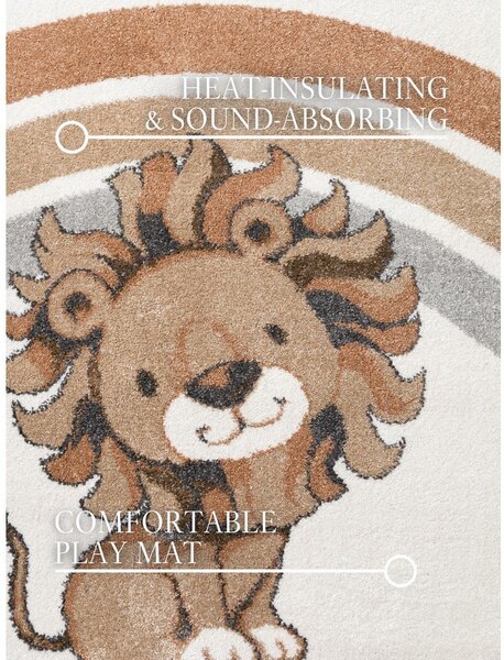 Covor pentru copii crem 120x170 cm Roar like a Lion Rainbow Party – Villeroy&Boch