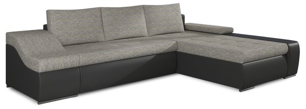 Canapea extensibilă VANCOUVER, 295x90x195, berlin01/soft011black, dreapta