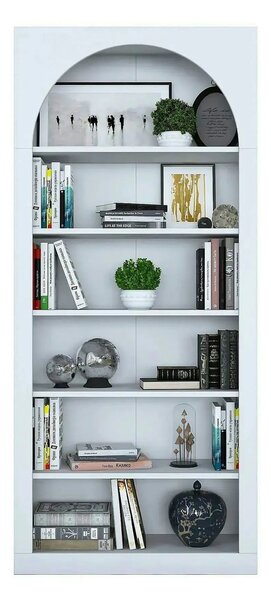 Biblioteca HC116 3142, alb, PAL melaminat, 80x32x180 cm