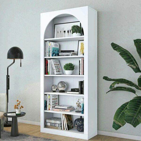 Biblioteca HC116 3142, alb, PAL melaminat, 80x32x180 cm