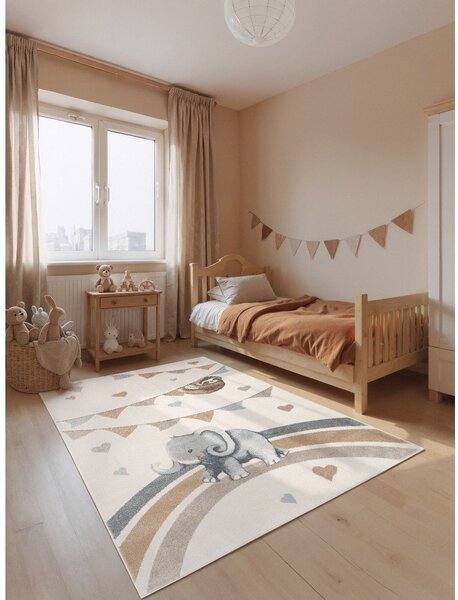 Covor pentru copii crem 120x170 cm Walk like an Elephant Rainbow Party – Villeroy&Boch