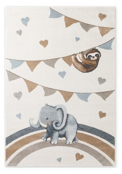 Covor pentru copii crem 120x170 cm Walk like an Elephant Rainbow Party – Villeroy&Boch