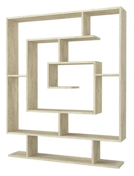 Biblioteca SARMASIK, efect de piatra travertin, PAL melaminat, 125x22x
