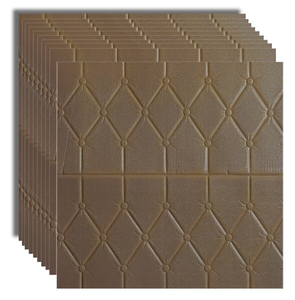 Set 10x Tapet 3D Autoadeziv, 5mm grosime, rezistent la apa, usor de curatat, 70x70cm, Naimeed D3606, model modern, Maro