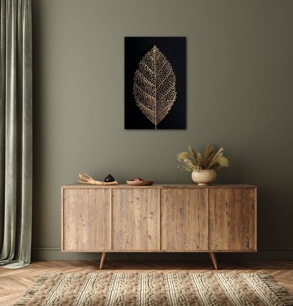 Impresi Tablou Golden leaf - 60 x 40 cm