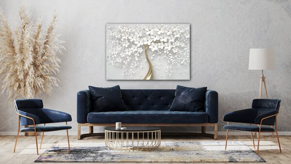 Impresi Tablou White tree with flowers - 60 x 40 cm