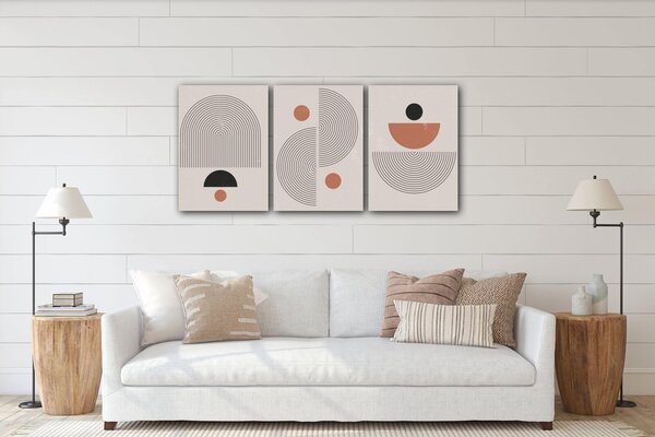 Impresi Tablou Set of abstract - 150 x 70 cm (3-piese)
