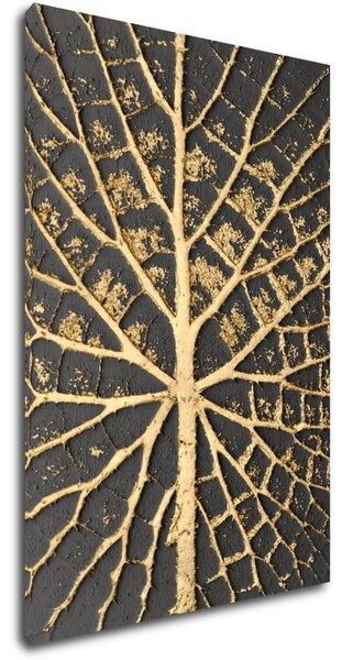 Impresi Tablou Golden leaf structure - 60 x 40 cm