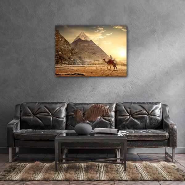Impresi Tablou Pyramids and sunrise - 70 x 50 cm