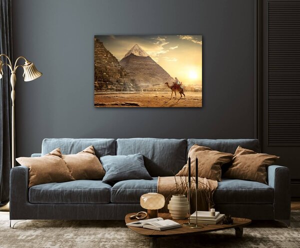Impresi Tablou Pyramids and sunrise - 60 x 40 cm