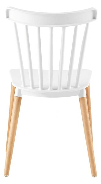 Scaun ZOSIMA, alb/fag, plastic/lemn de fag, 54x44x83 cm