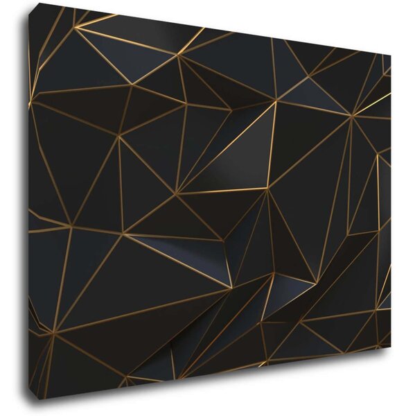 Impresi Tablou Golden triangles abstract - 70 x 50 cm