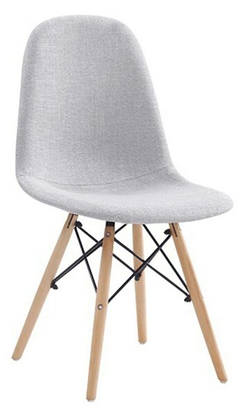 Scaun DARELA NEW, gri deschis/fag, stofa clasica/lemn, 45x51x83 cm