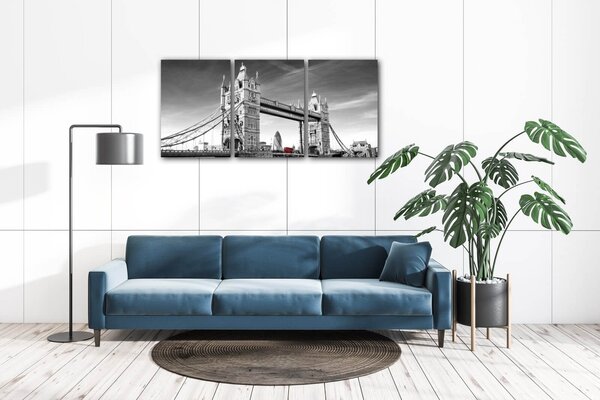 Impresi Tablou Tower Bridge1 - 150 x 70 cm (3-piese)