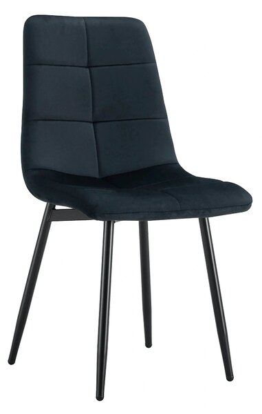 Scaun DAMIA TIP 1, negru, stofa catifelata/metal, 45x58x89 cm
