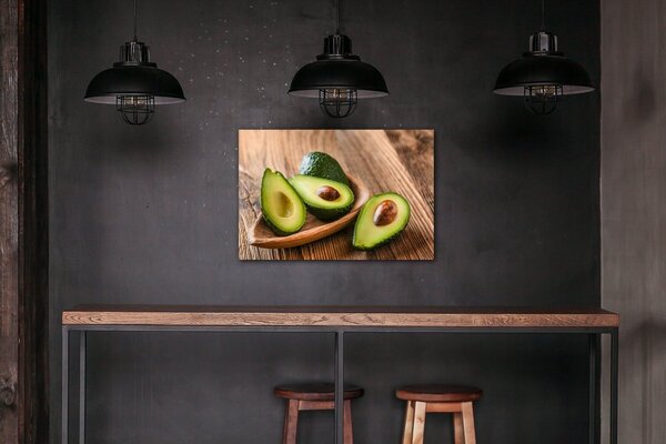 Impresi Tablou Avocados on wood - 30 x 20 cm