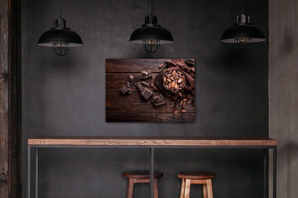Impresi Tablou Chocolate on wood - 70 x 50 cm